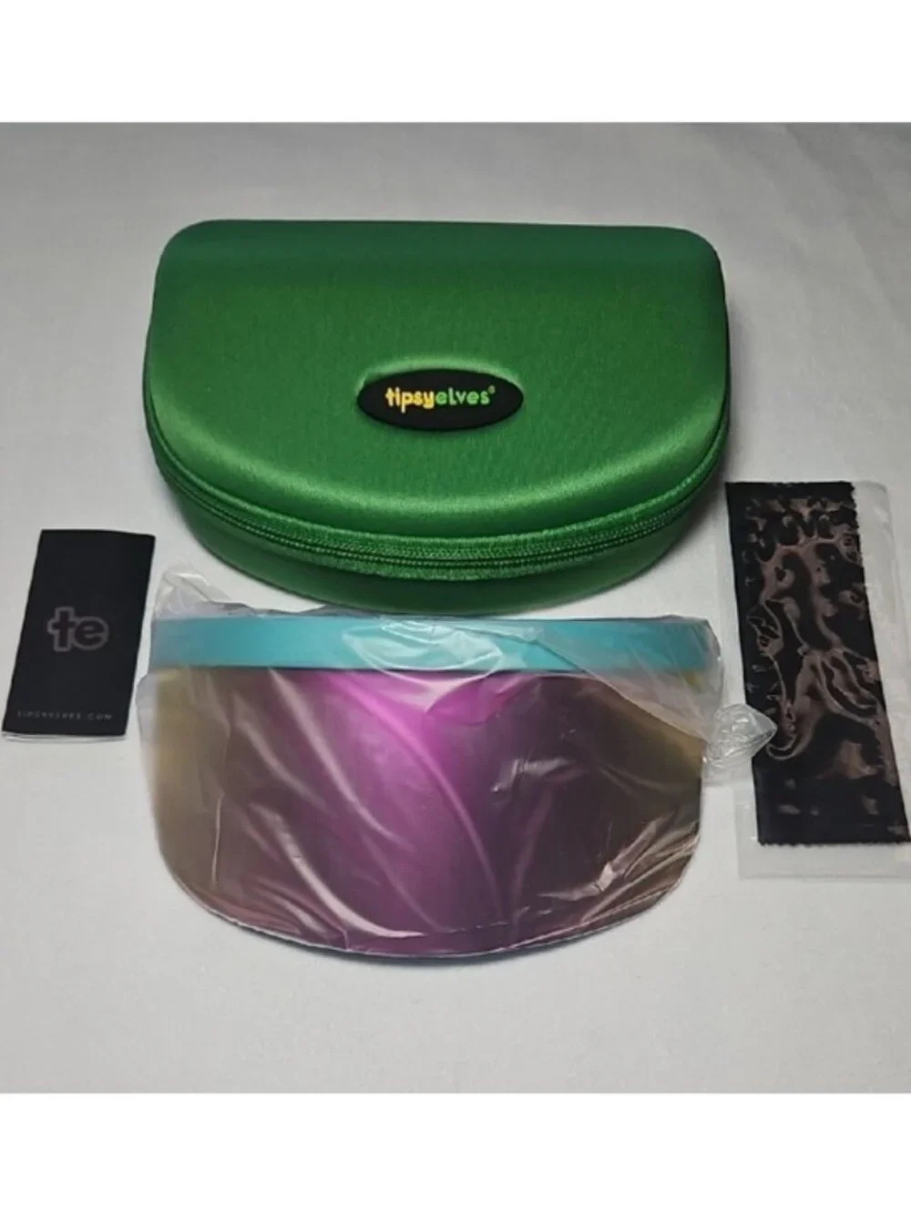 Tipsy Elves Sorbet Sunrise Visor Sunglasses New Mirrored Rainbow Beach Novelty